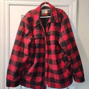Legendary Whitetails Men's Red and Black Plaid Coat size 2XT. ITEM 1124252MC